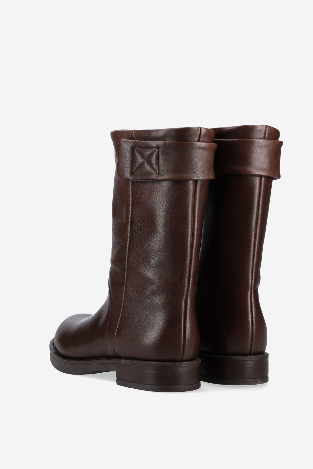 Velcro leather boots