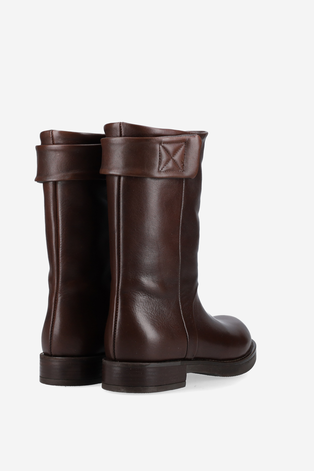 Velcro leather boots