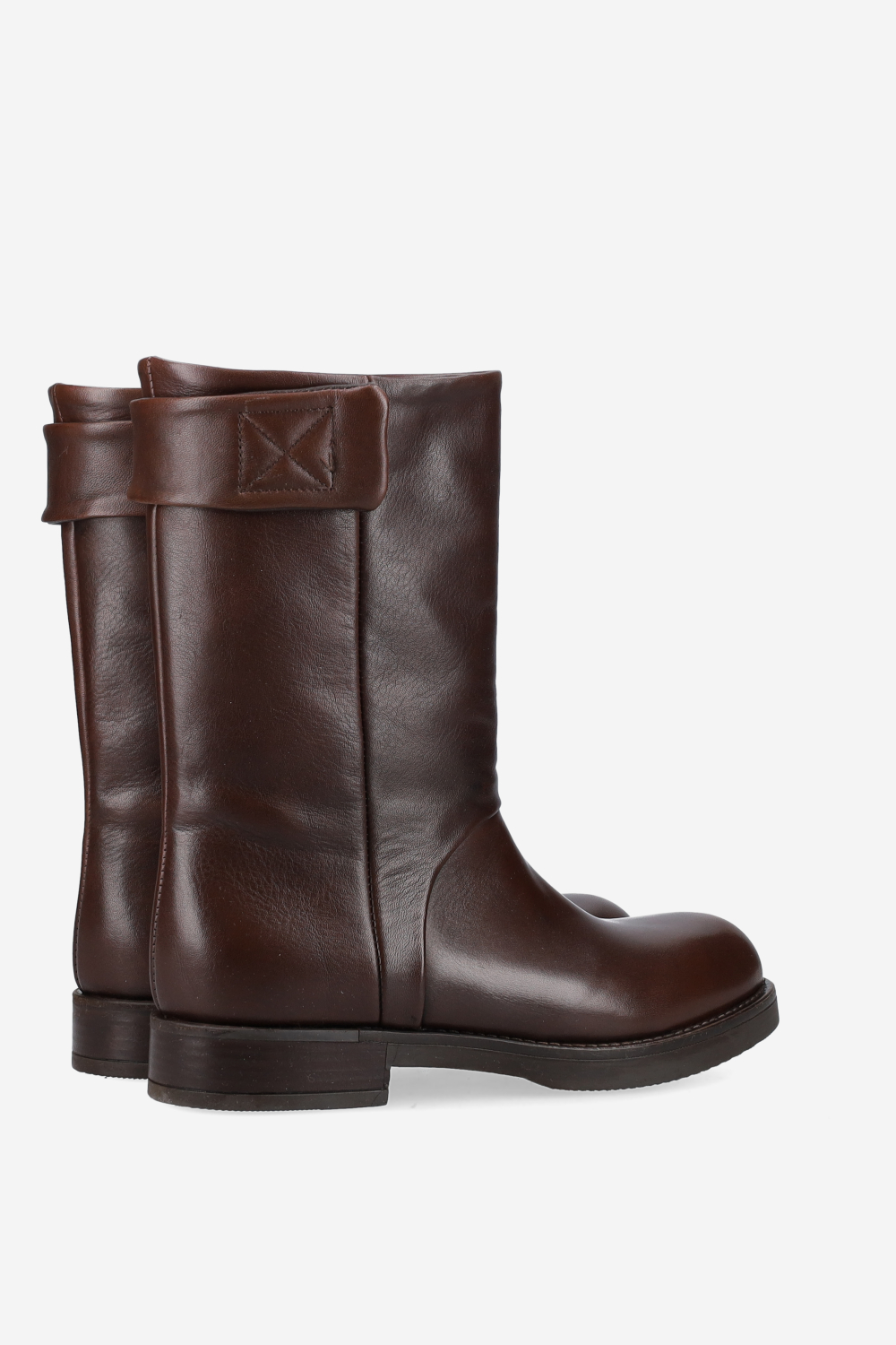 Velcro leather boots