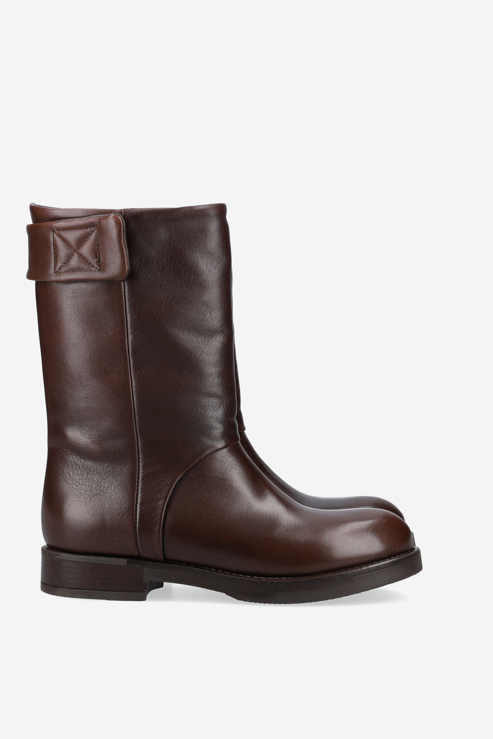 Velcro leather boots