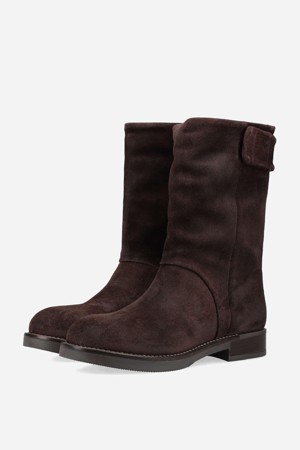 Velcro suede boots