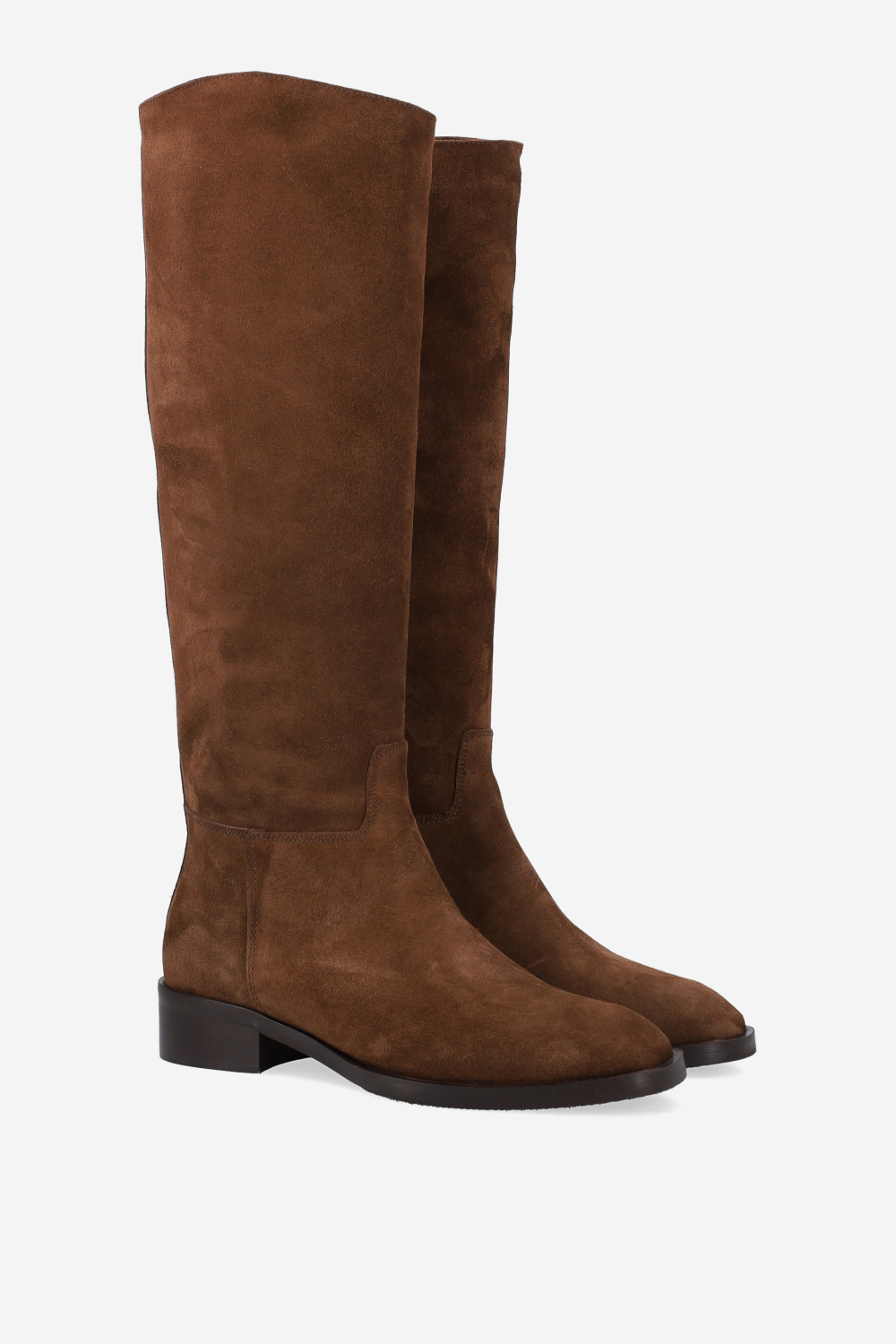 Zipped suede boots
