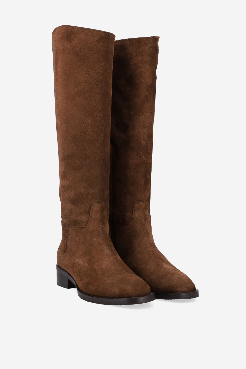 Zipped suede boots