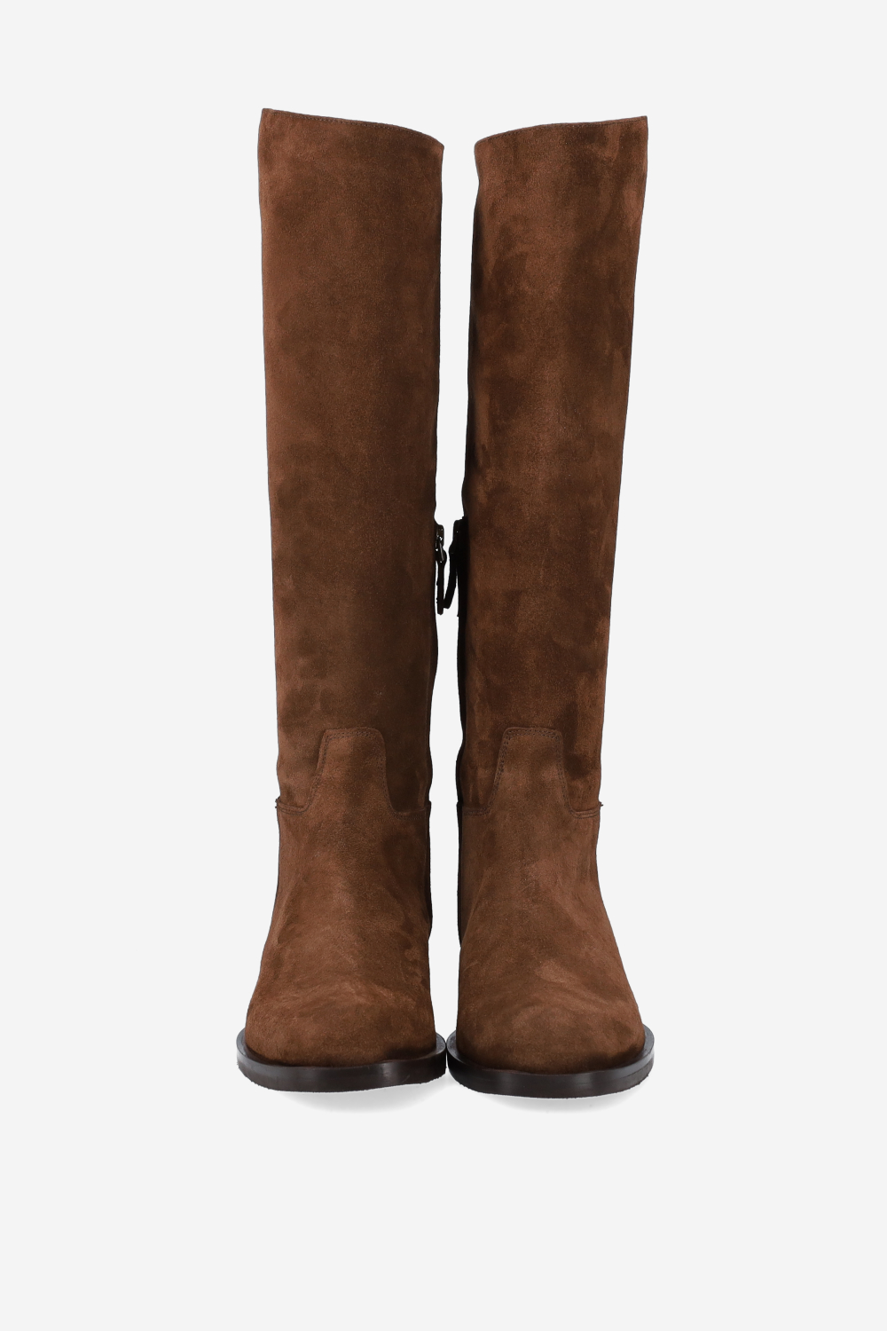 Zipped suede boots