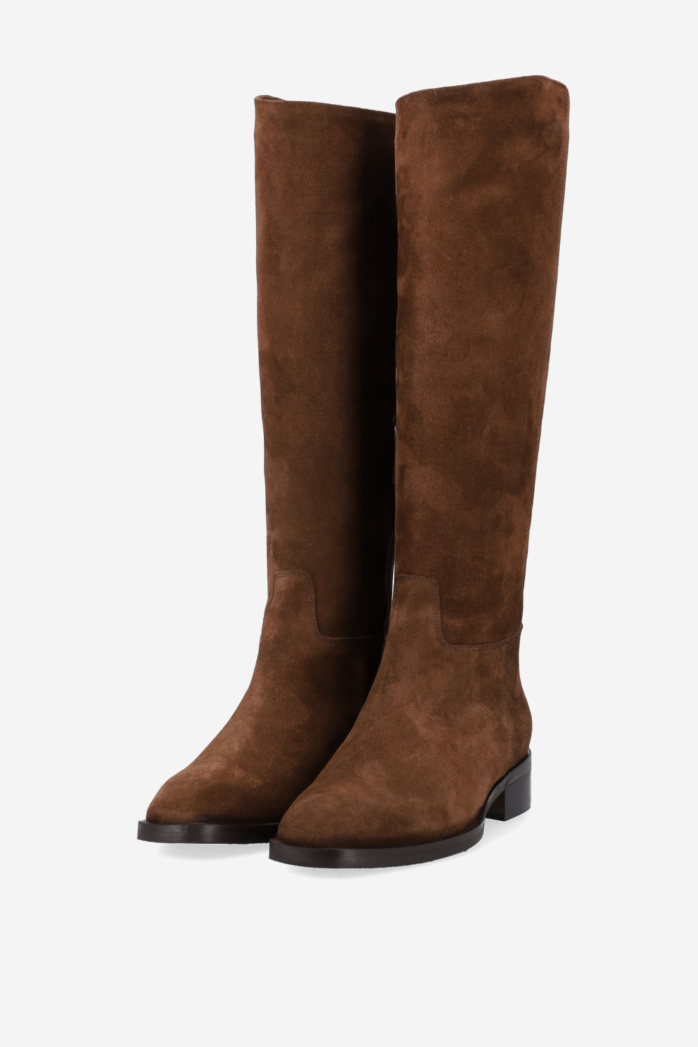 Zipped suede boots