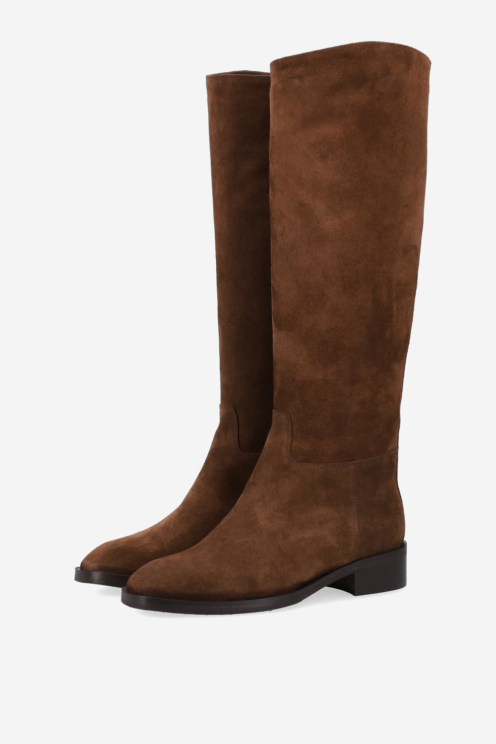 Zipped suede boots