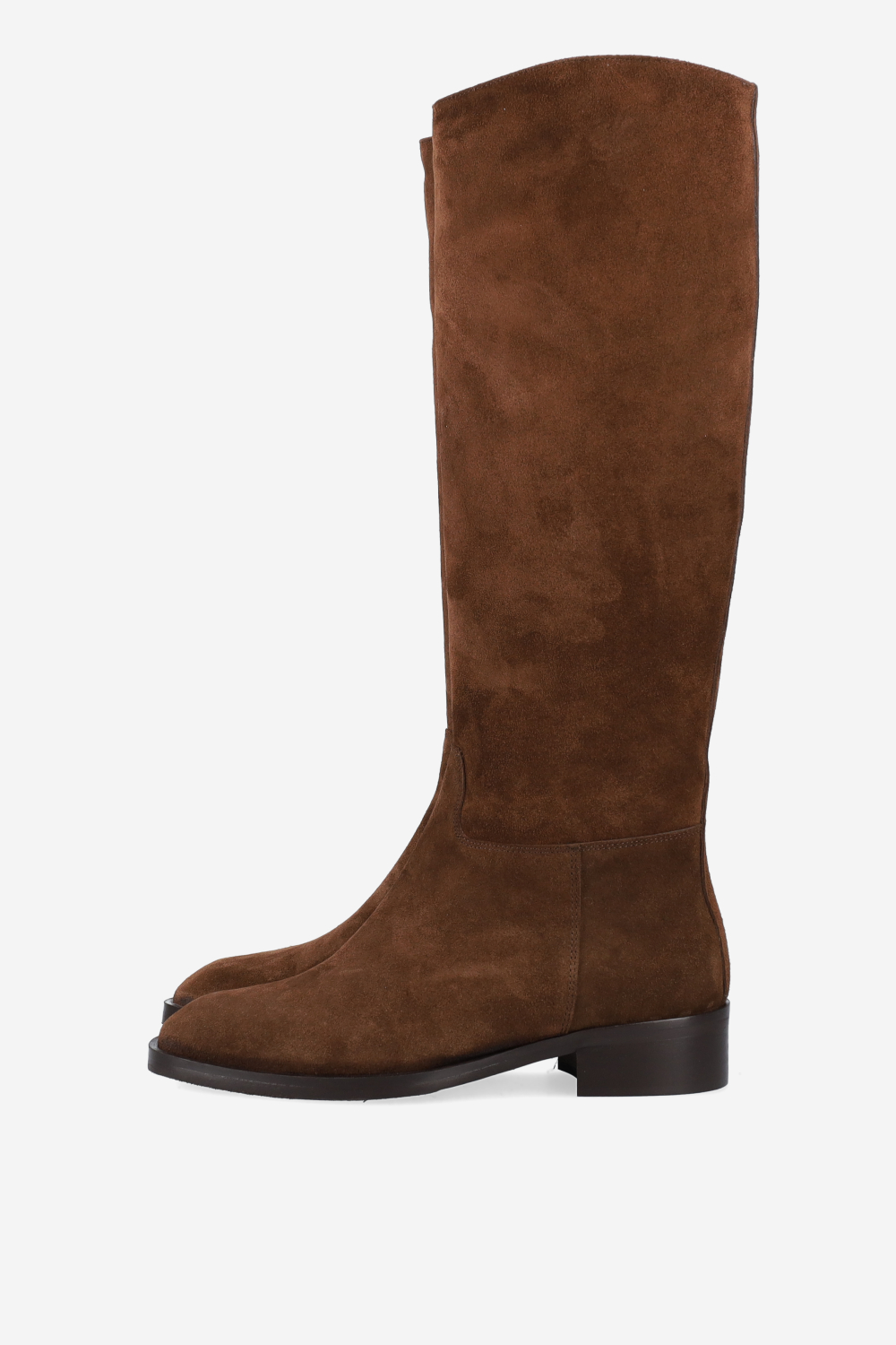 Zipped suede boots