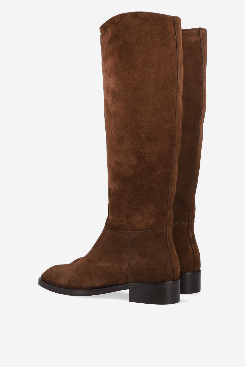 Zipped suede boots