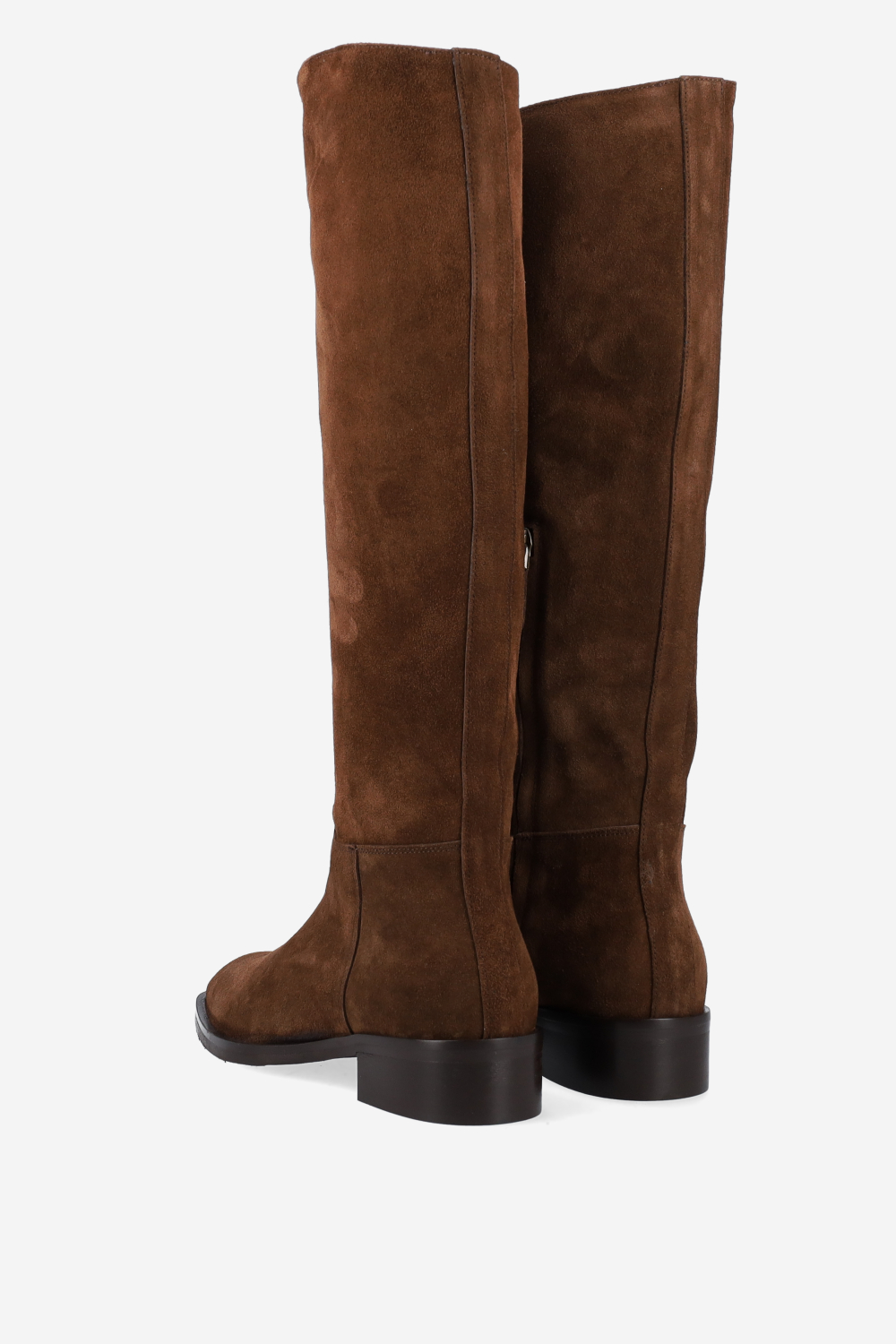 Zipped suede boots