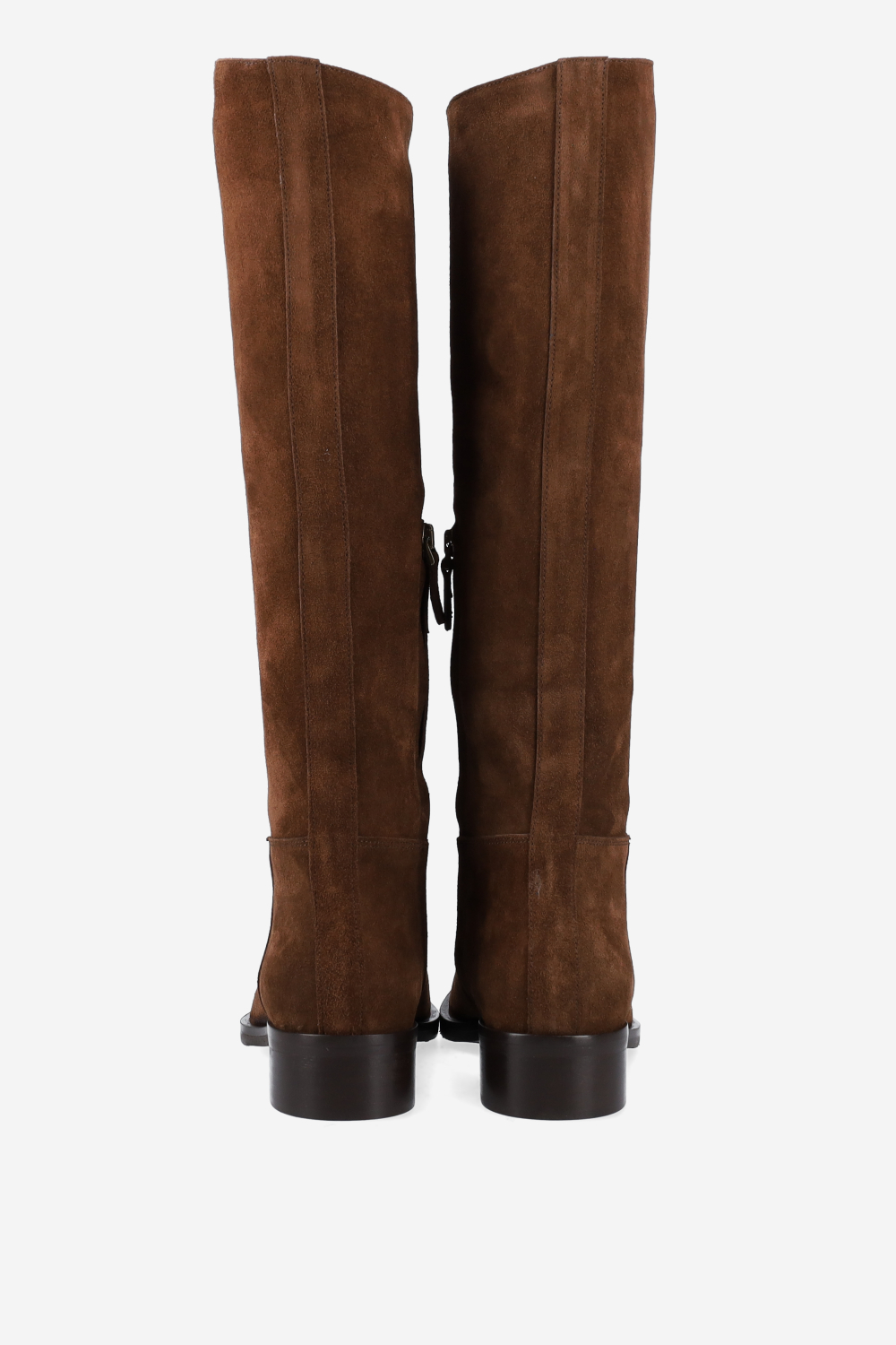 Zipped suede boots
