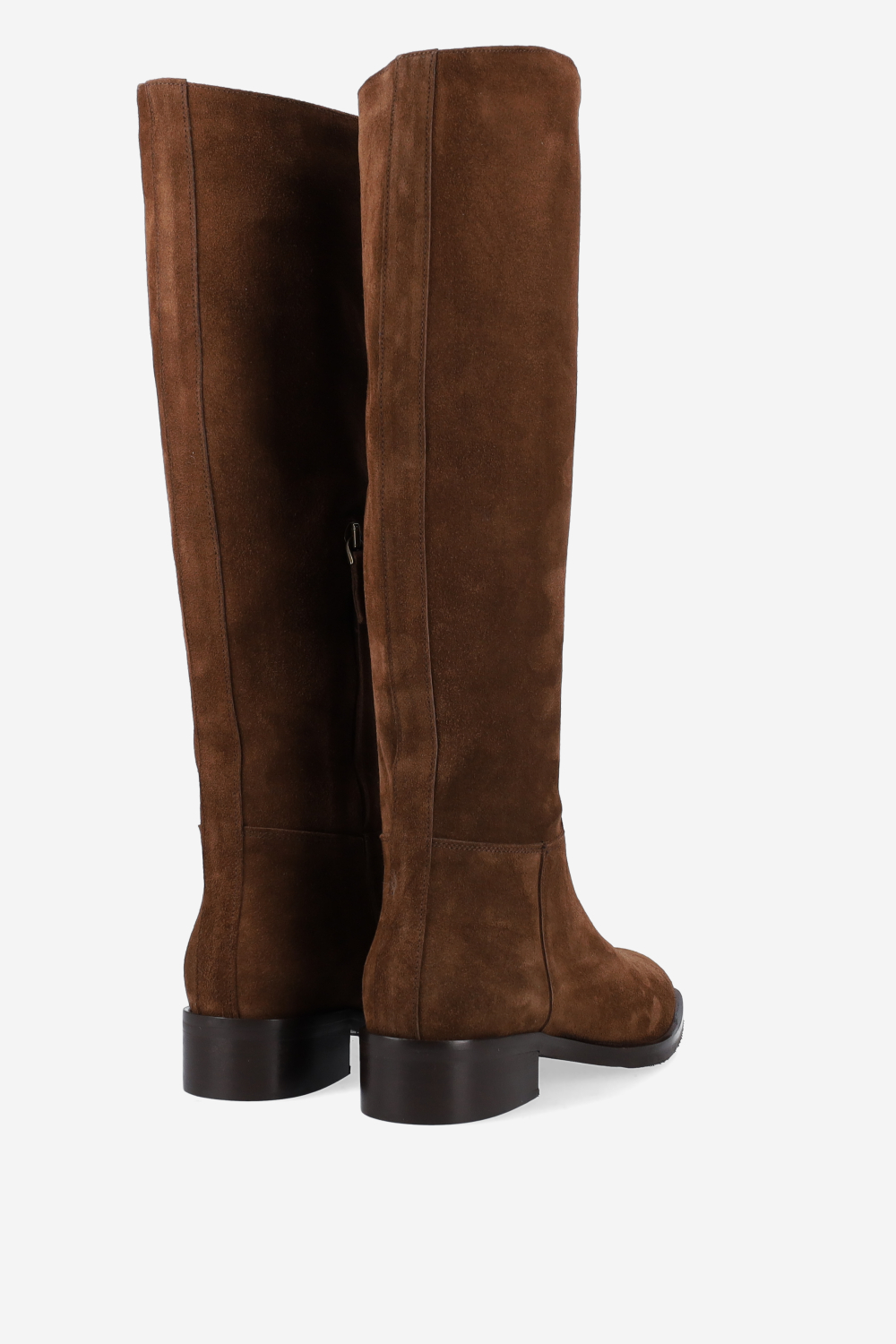 Zipped suede boots
