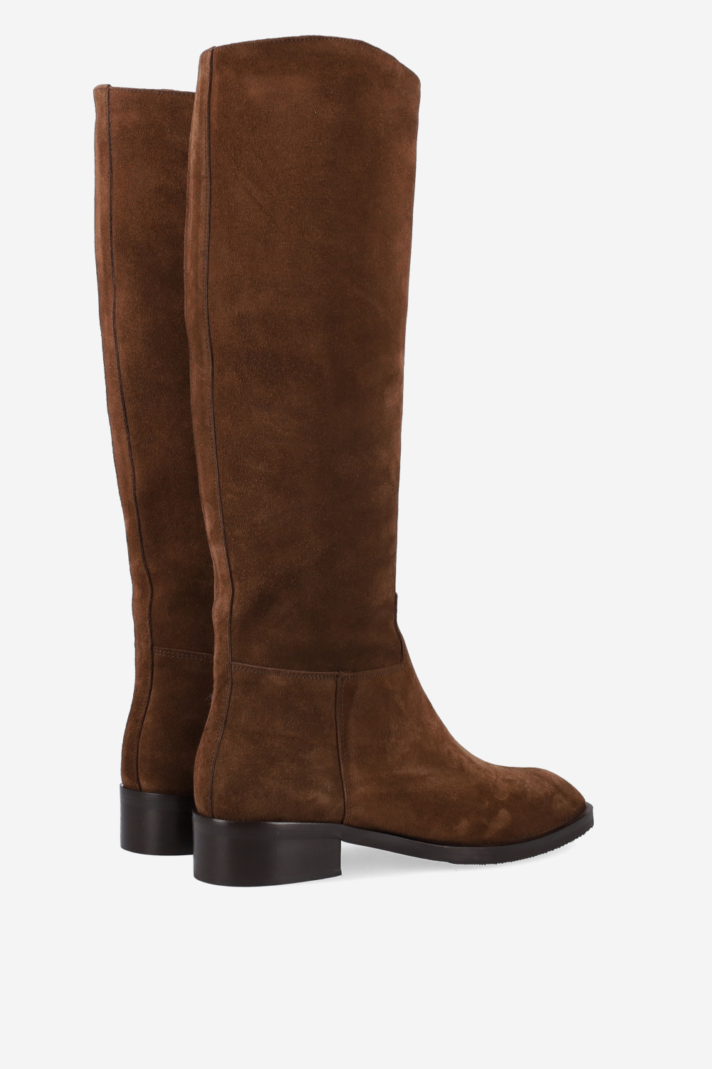 Zipped suede boots