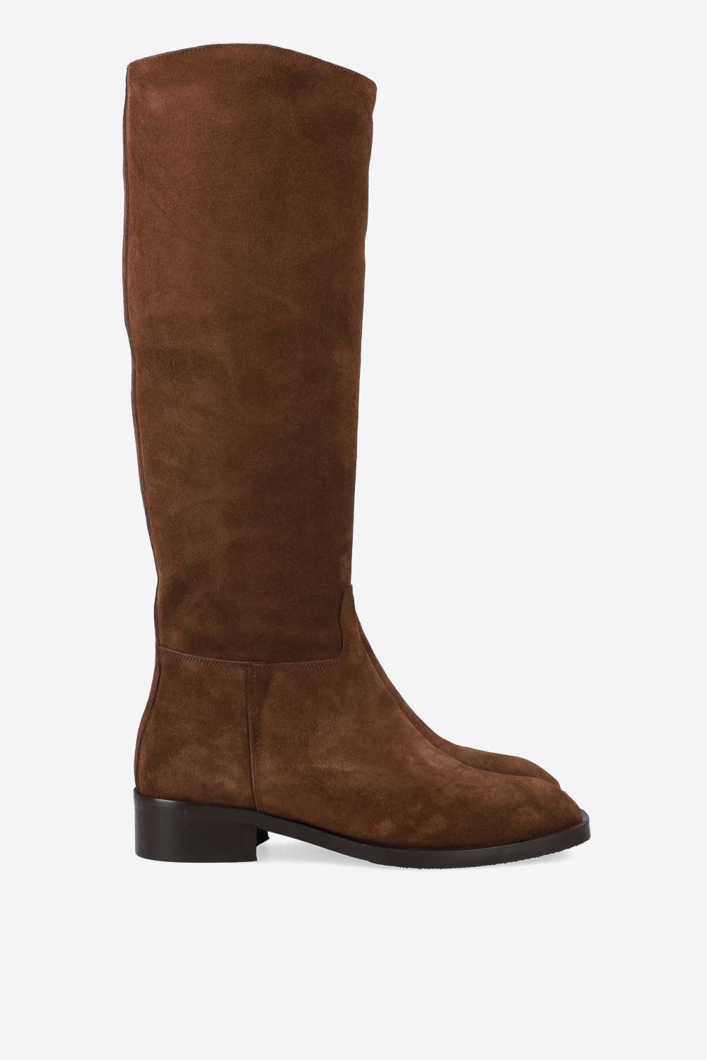 Zipped suede boots