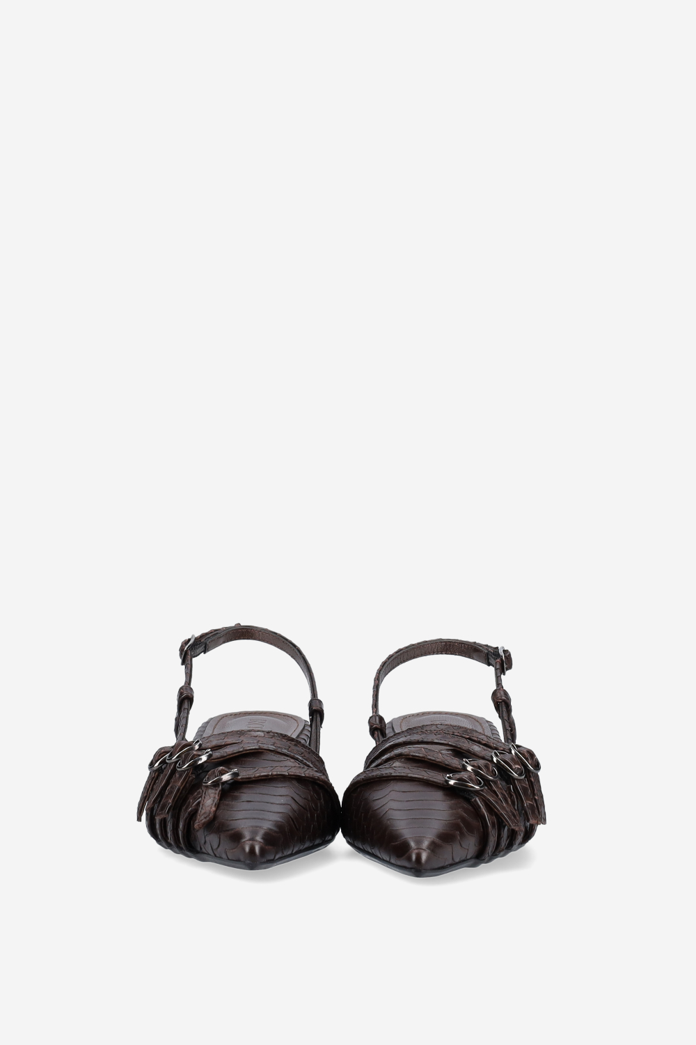 I wanna croco leather slingbacks