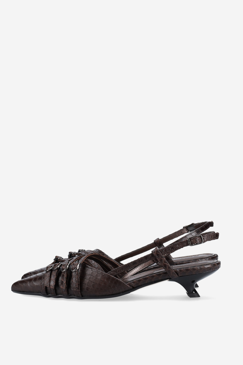 I wanna croco leather slingbacks