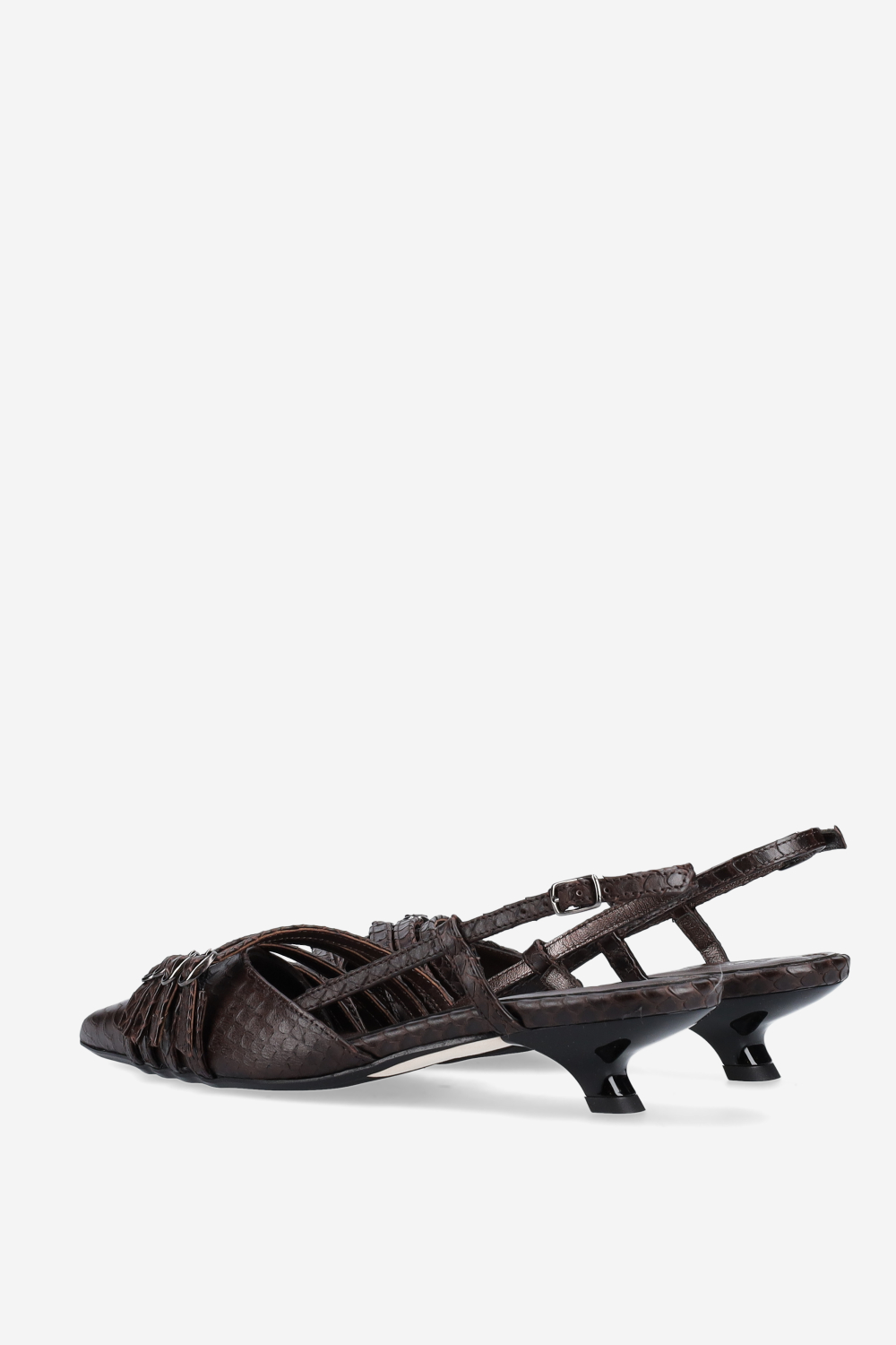 I wanna croco leather slingbacks