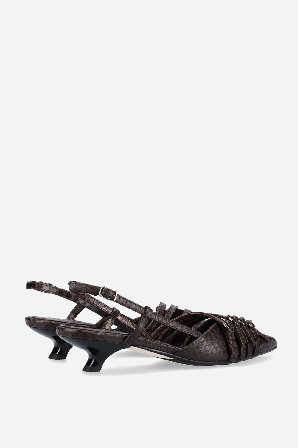 I wanna croco leather slingbacks