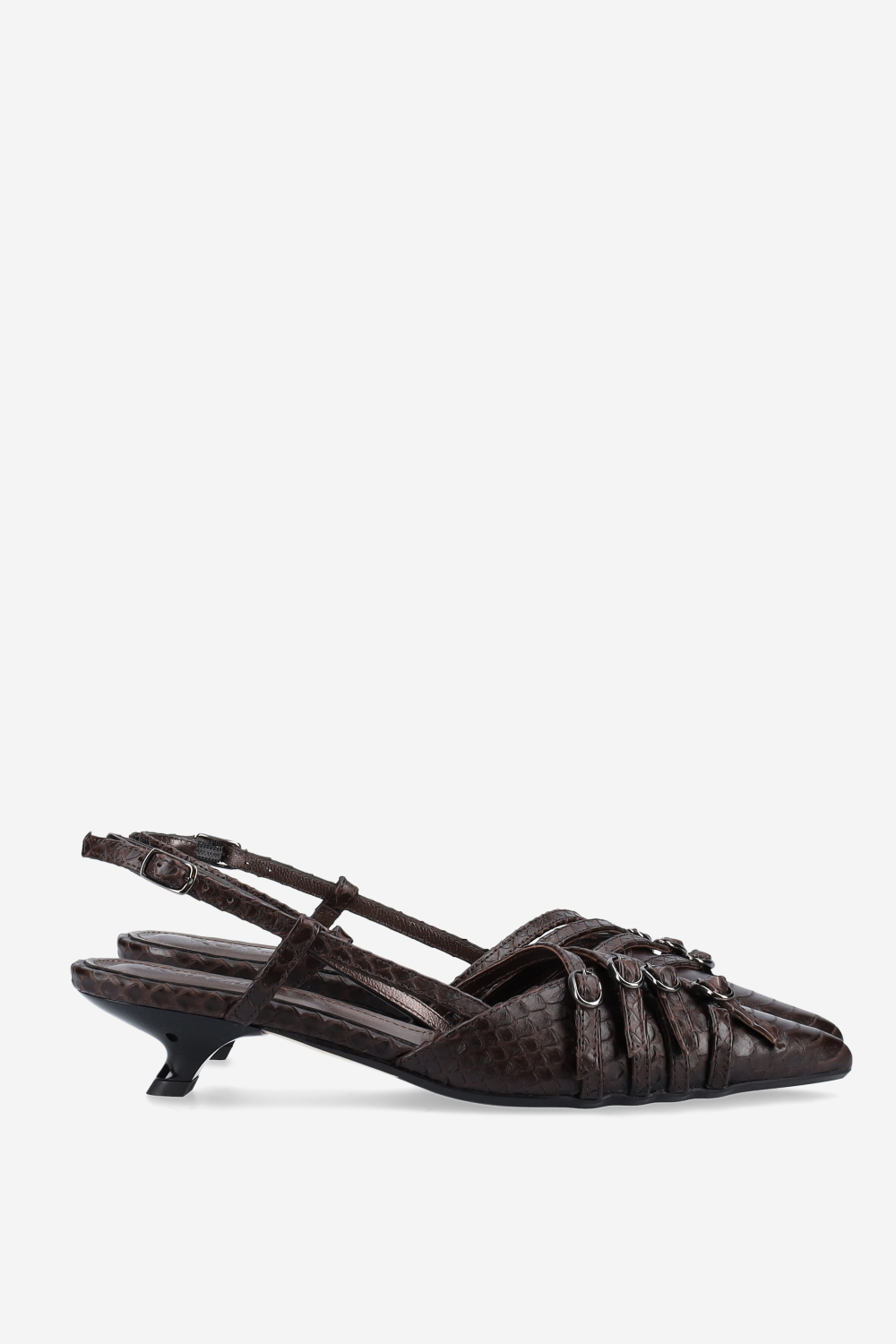I wanna croco leather slingbacks