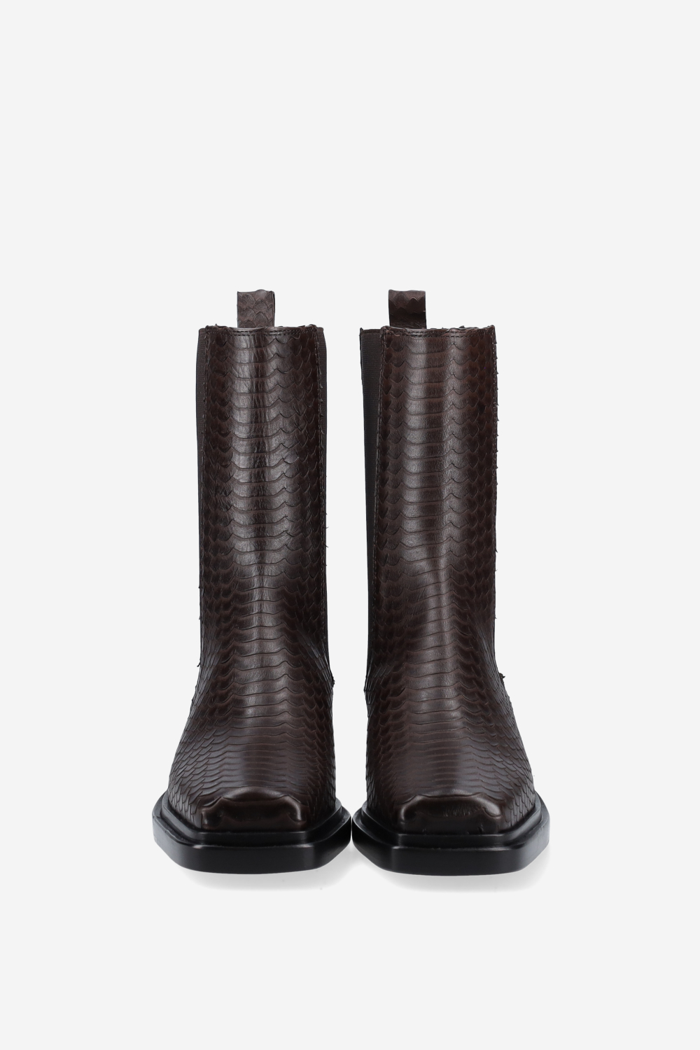 Texas tea croco leather ankle boots