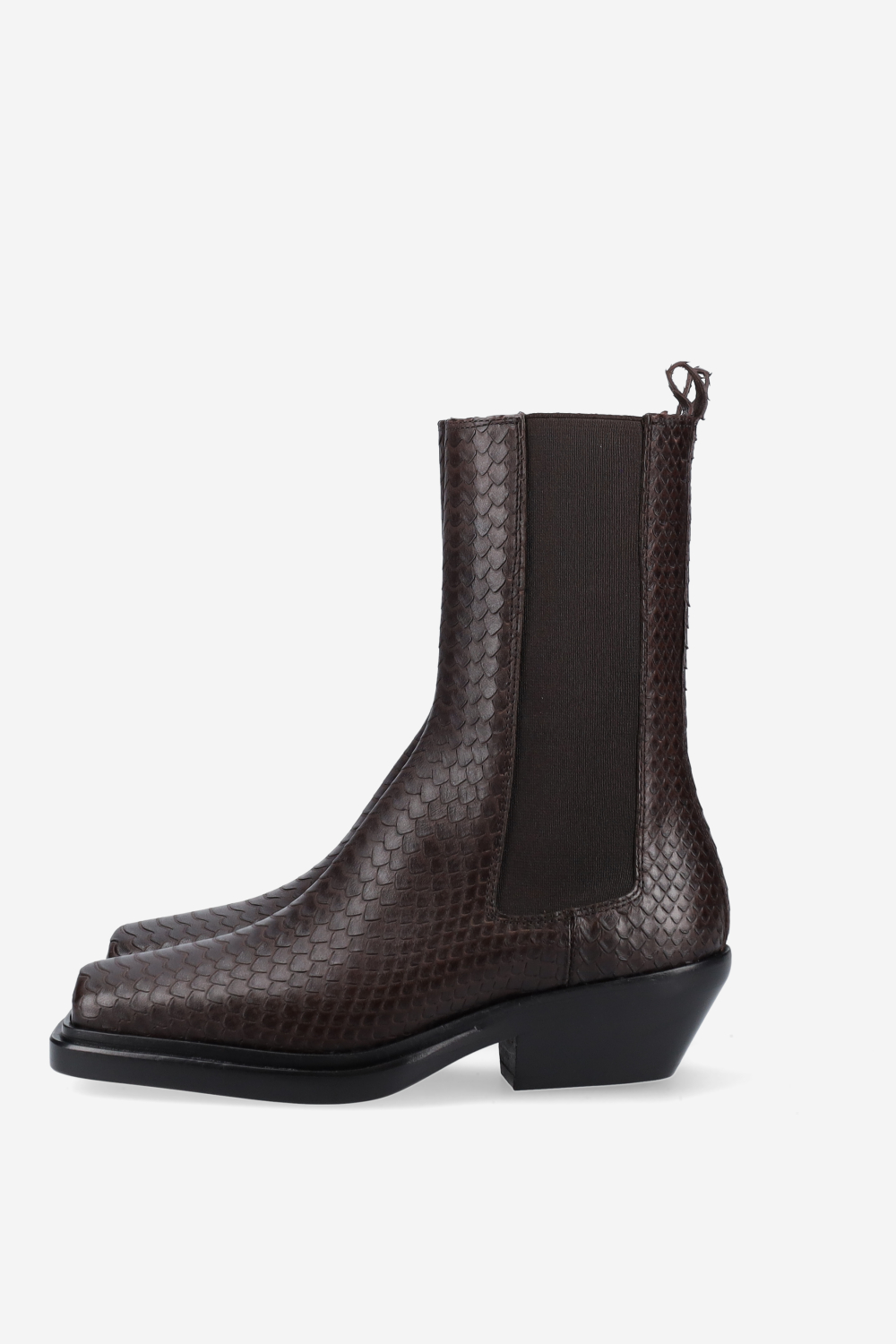 Texas tea croco leather ankle boots