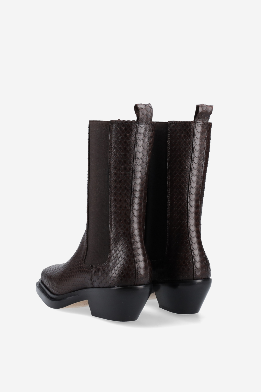 Texas tea croco leather ankle boots