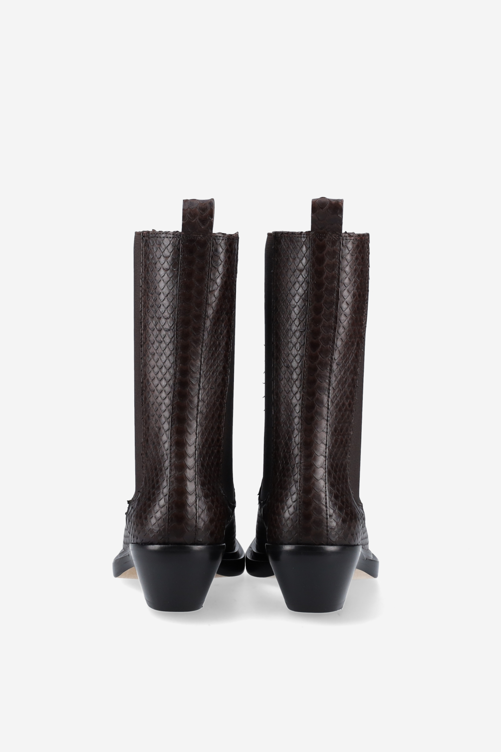 Texas tea croco leather ankle boots