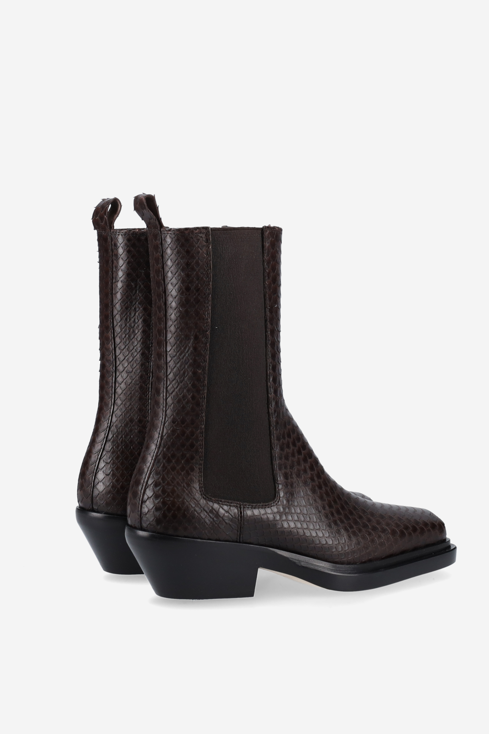 Texas tea croco leather ankle boots