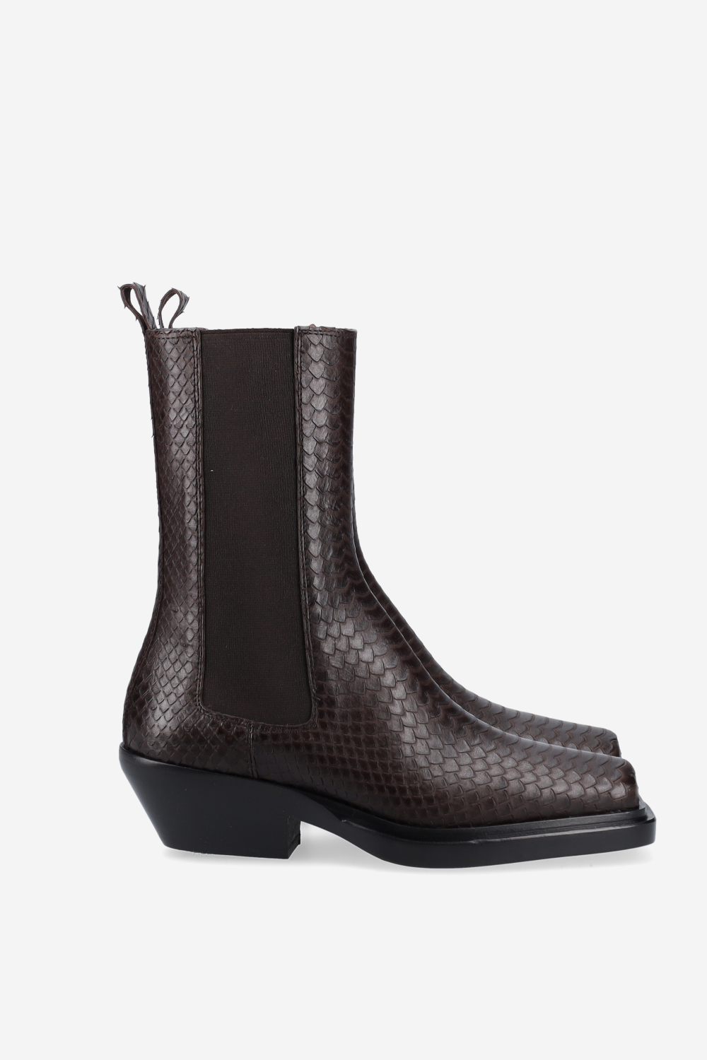 Texas tea croco leather ankle boots