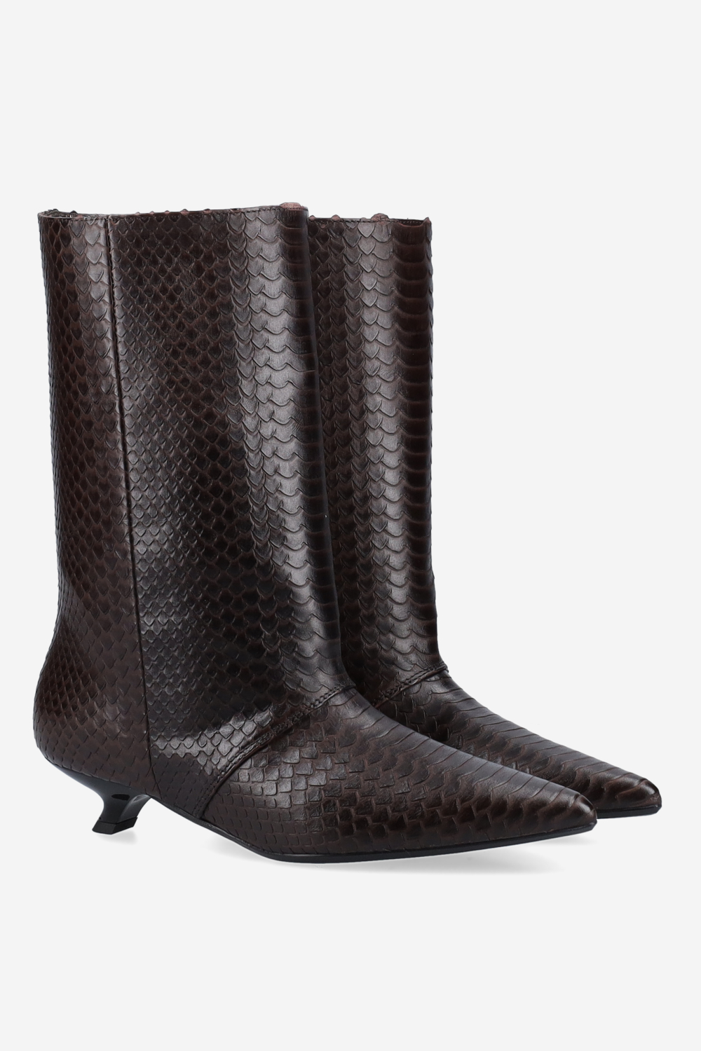 Unforgettable croco leather ankle boots