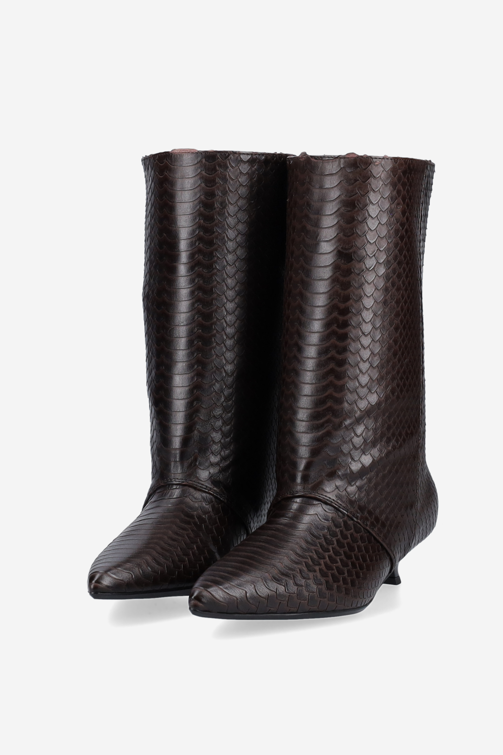 Unforgettable croco leather ankle boots