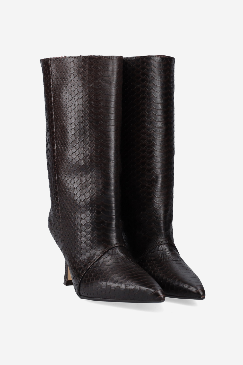 Deja vu croco leather boots