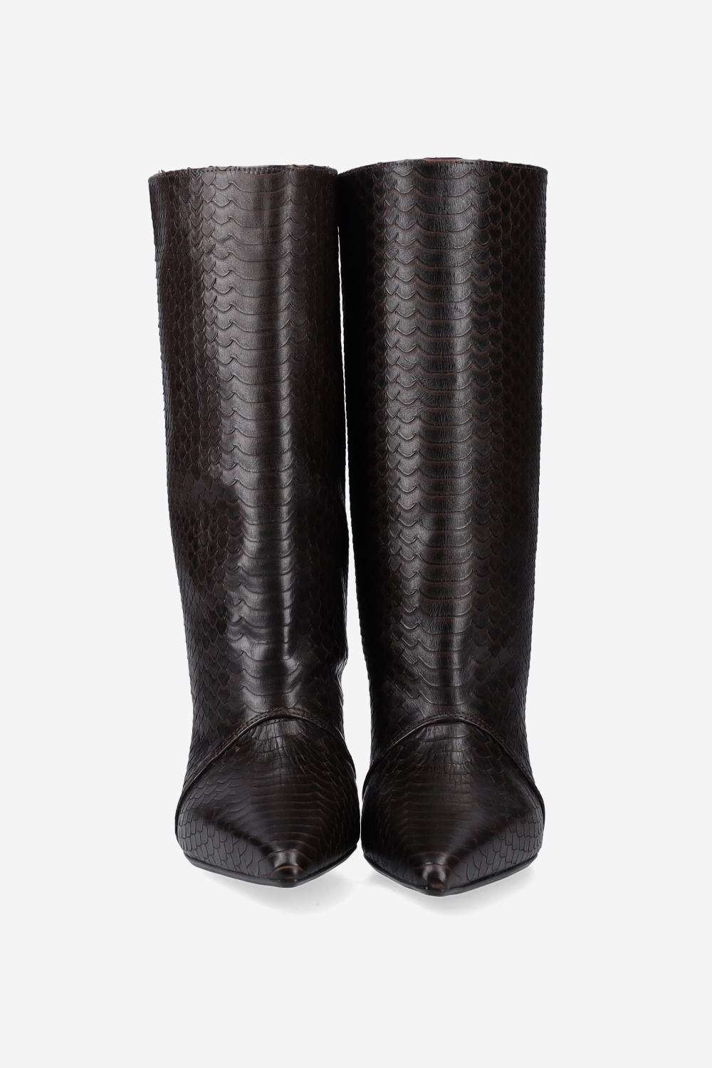 Deja vu croco leather boots