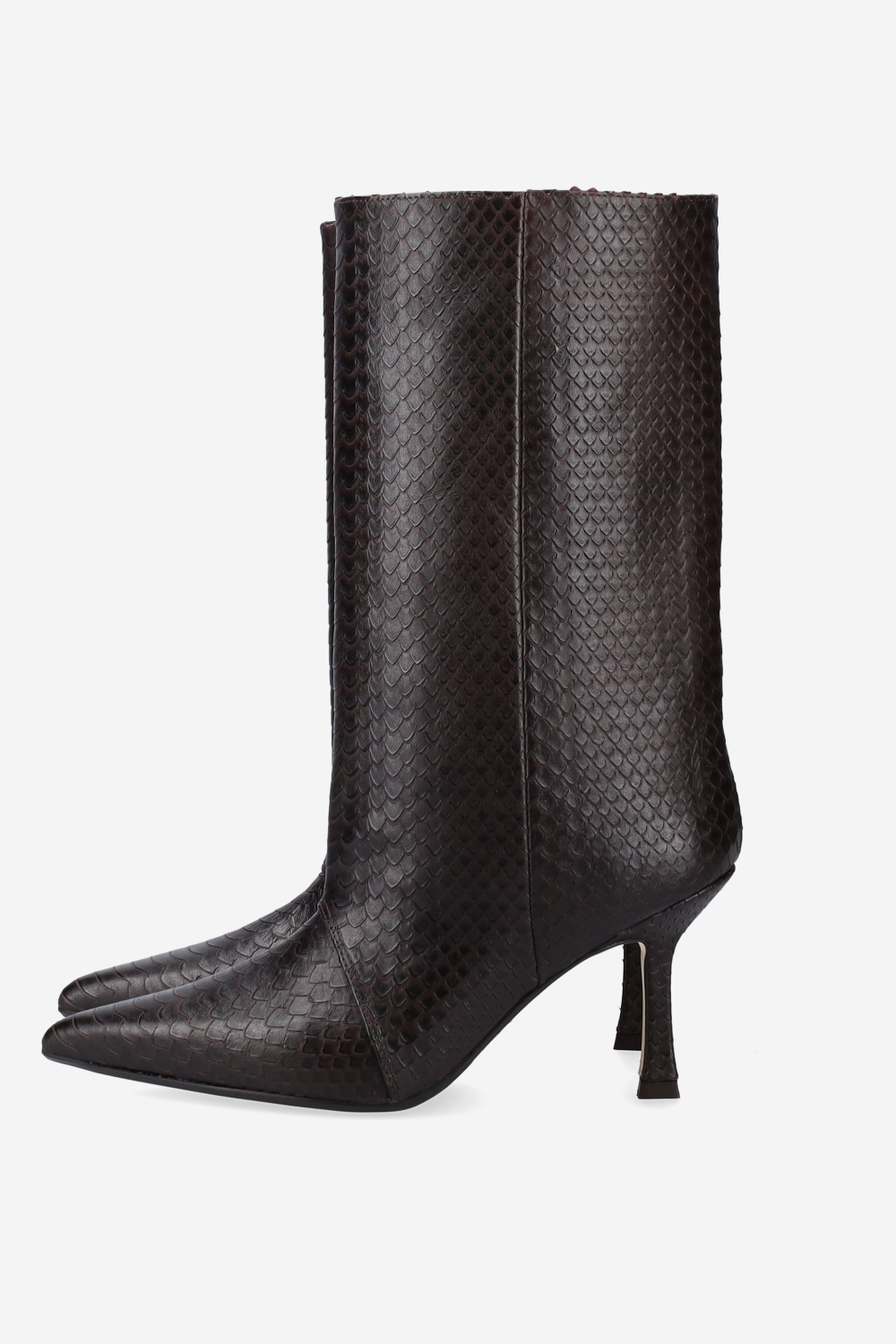 Deja vu croco leather boots