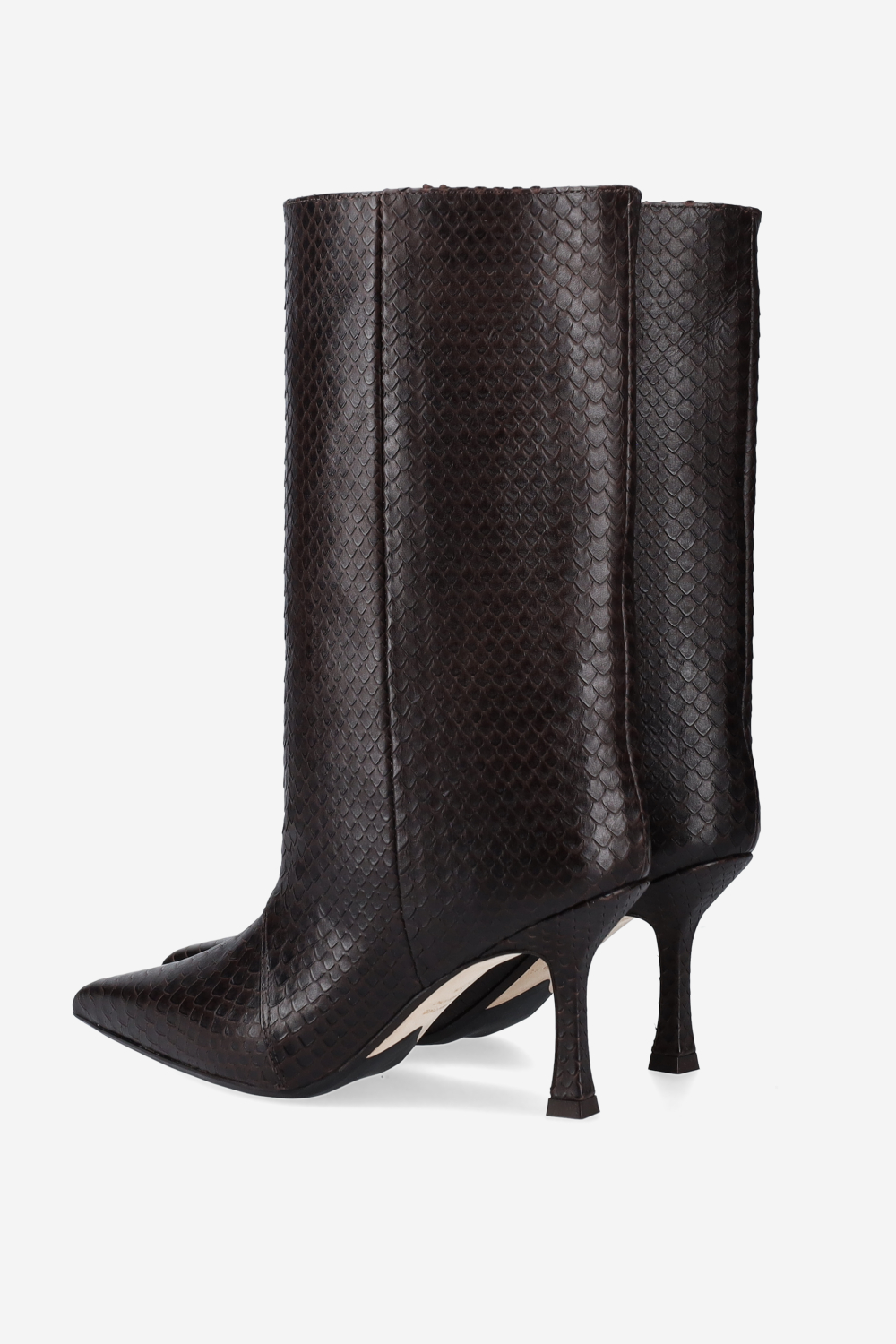 Deja vu croco leather boots
