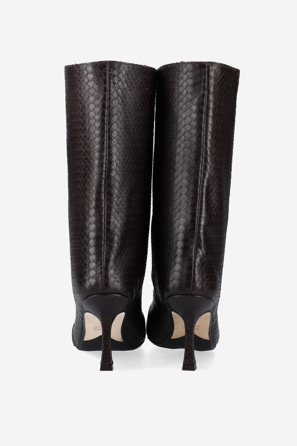 Deja vu croco leather boots