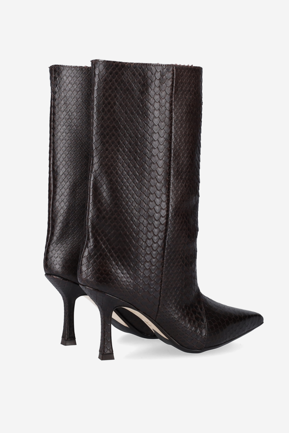 Deja vu croco leather boots