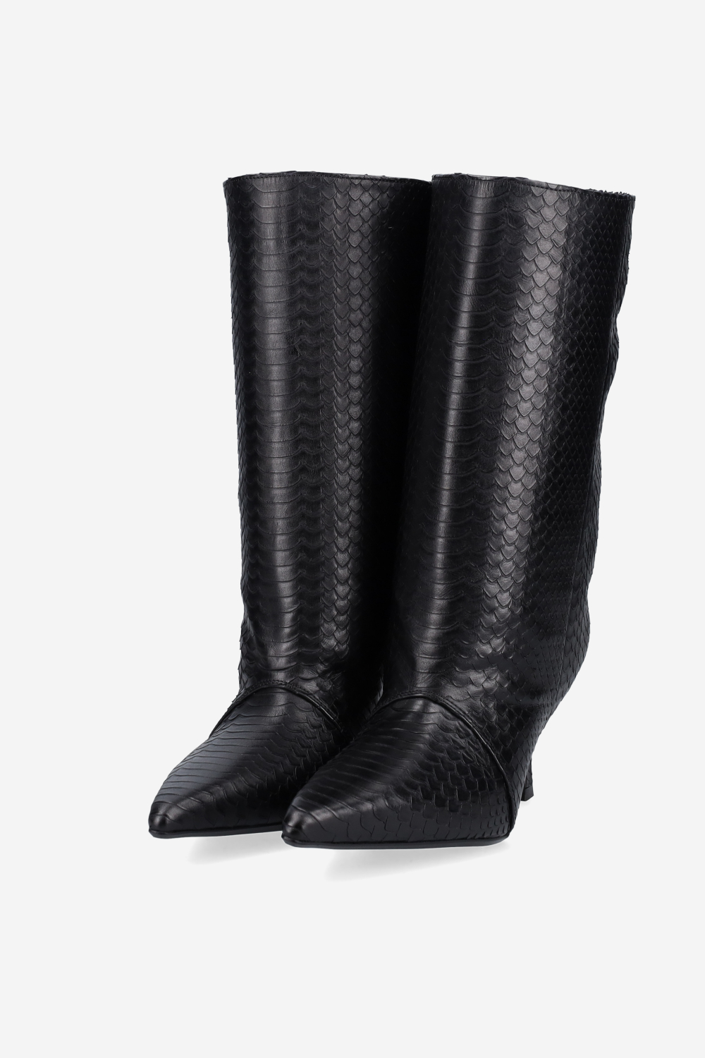 Deja vu cobra leather boots