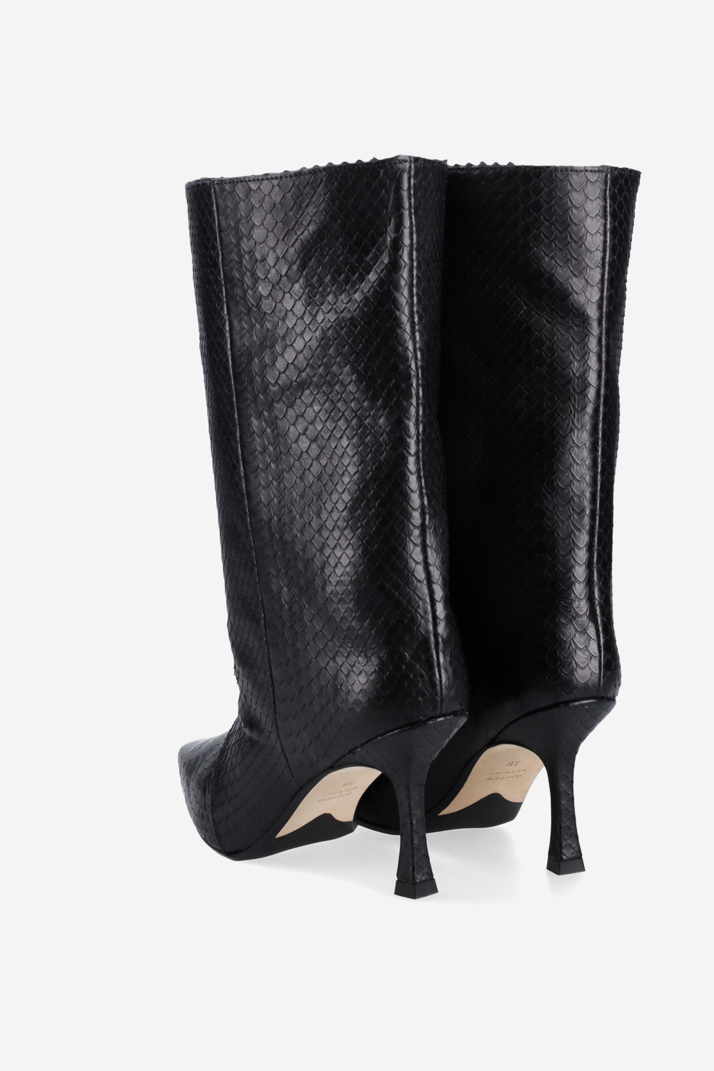 Deja vu cobra leather boots