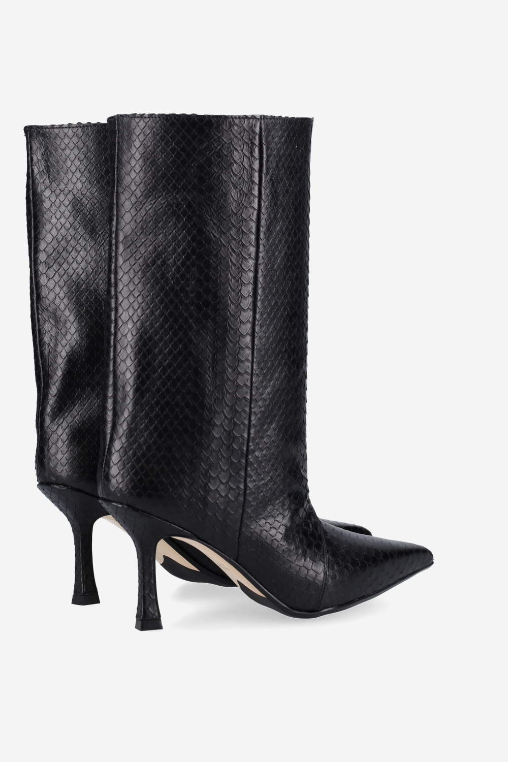 Deja vu cobra leather boots