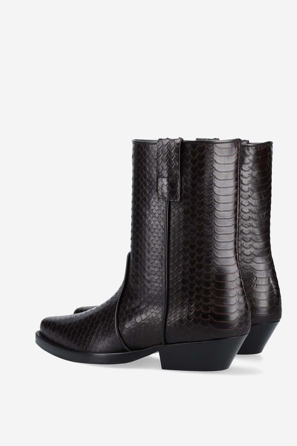 Kid again croco leather ankle boots