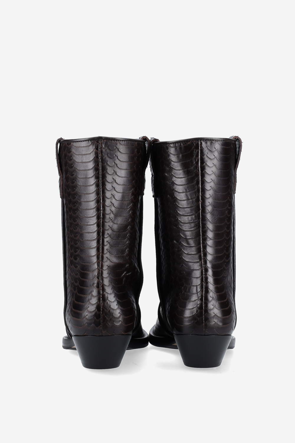 Kid again croco leather ankle boots