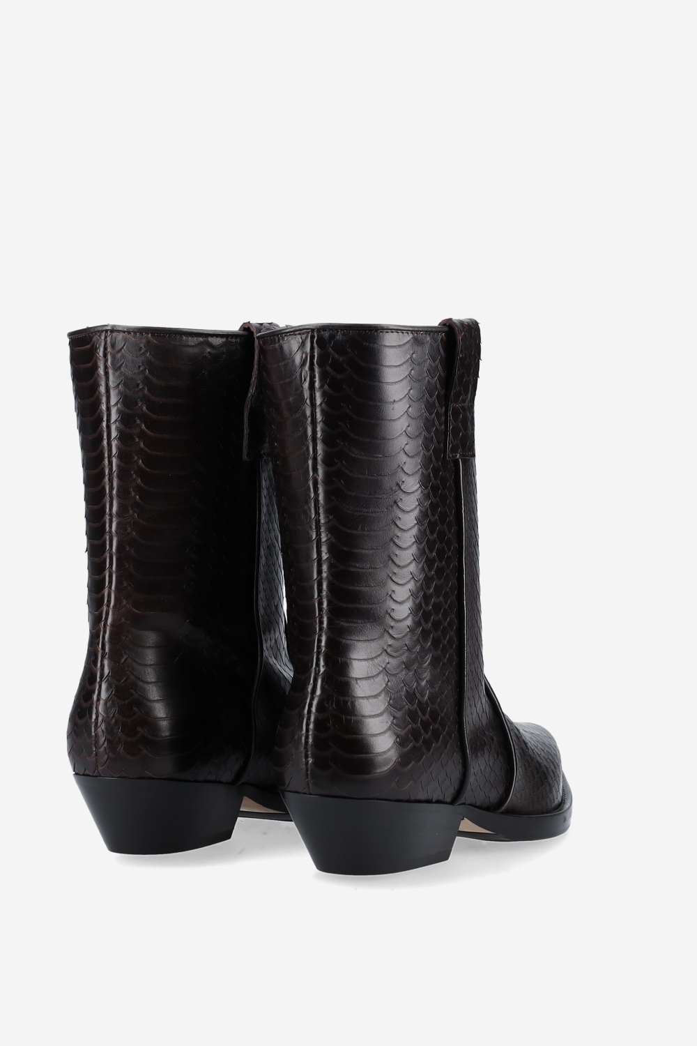 Kid again croco leather ankle boots