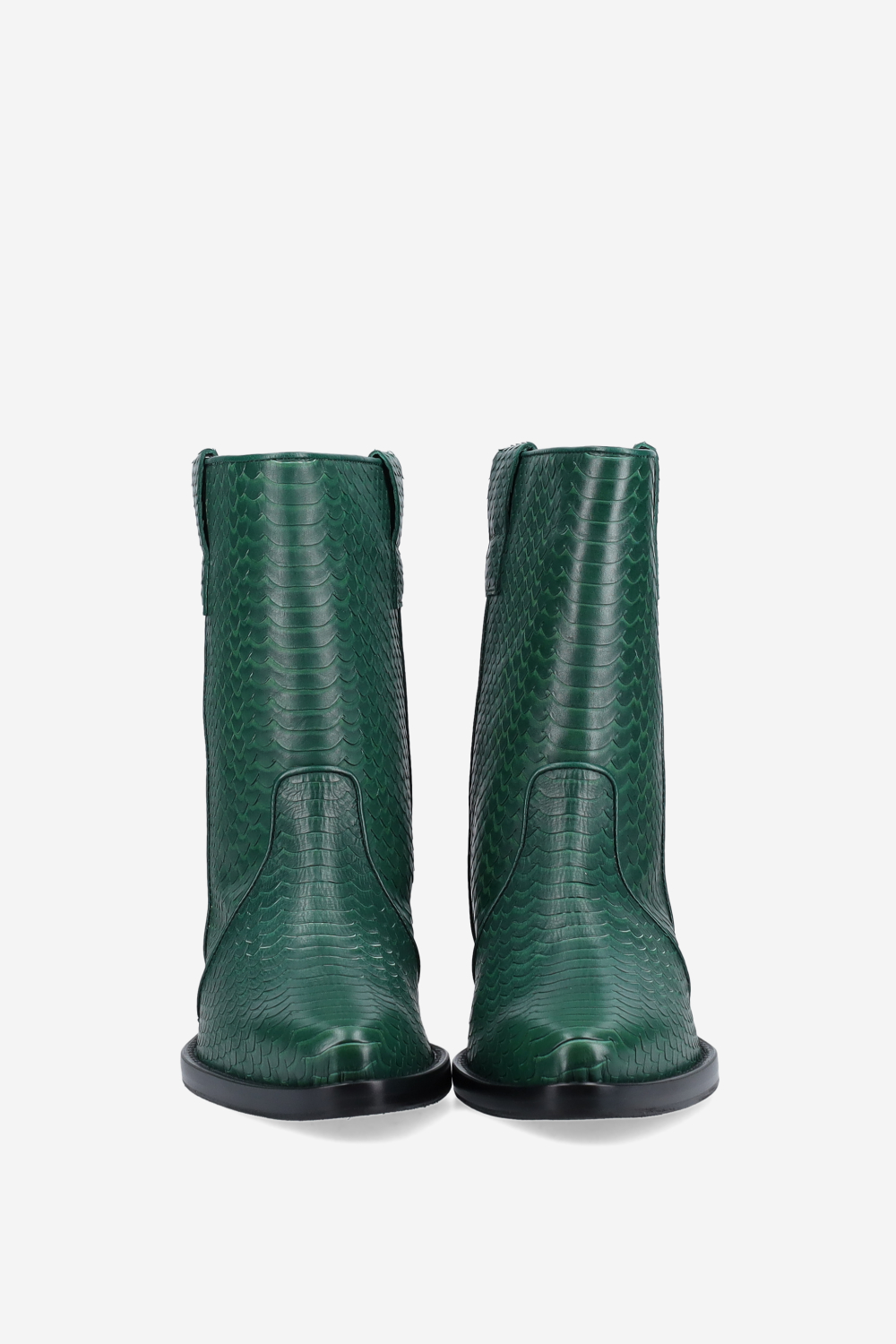 Kid again croco leather ankle boots