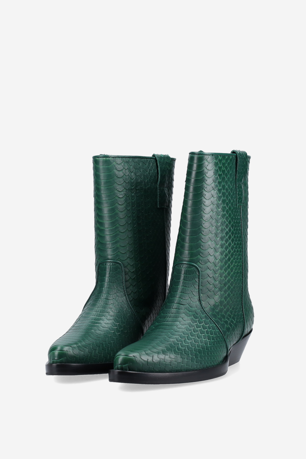 Kid again croco leather ankle boots