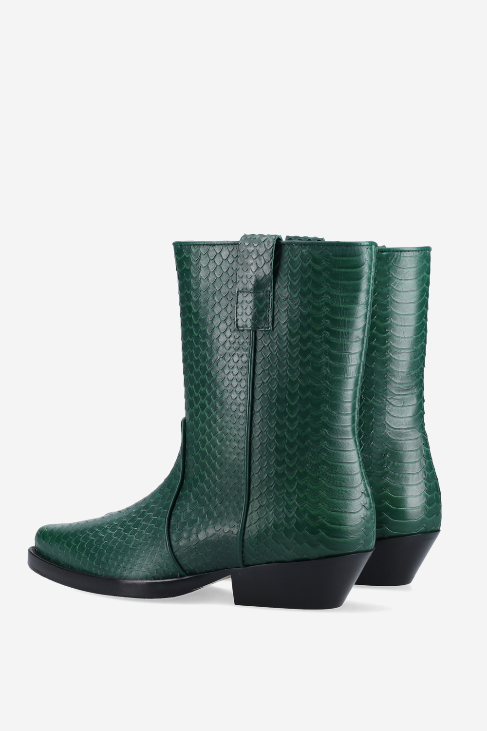Kid again croco leather ankle boots
