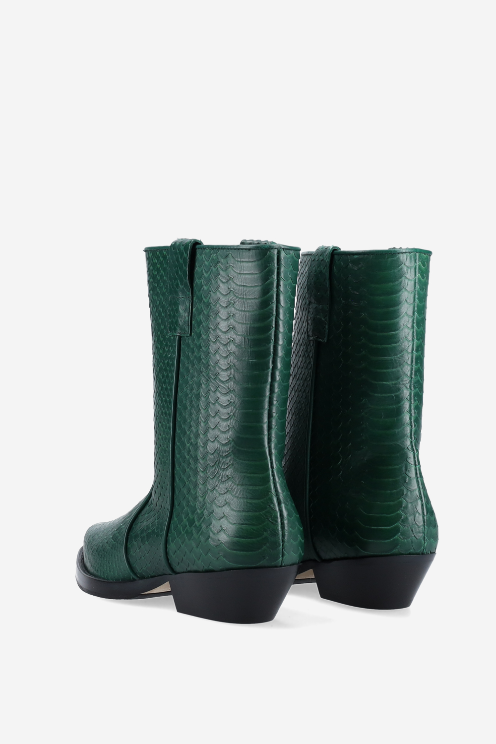 Kid again croco leather ankle boots