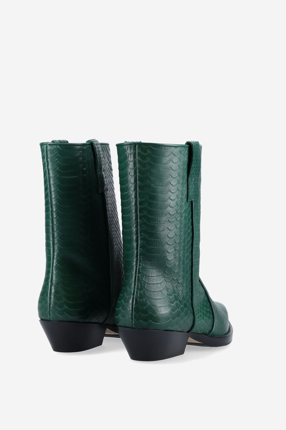 Kid again croco leather ankle boots