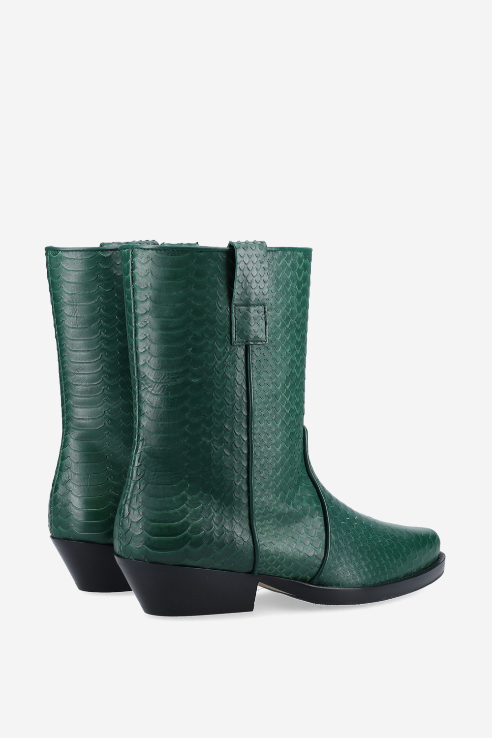 Kid again croco leather ankle boots