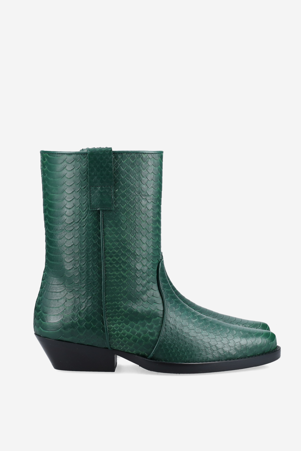 Kid again croco leather ankle boots