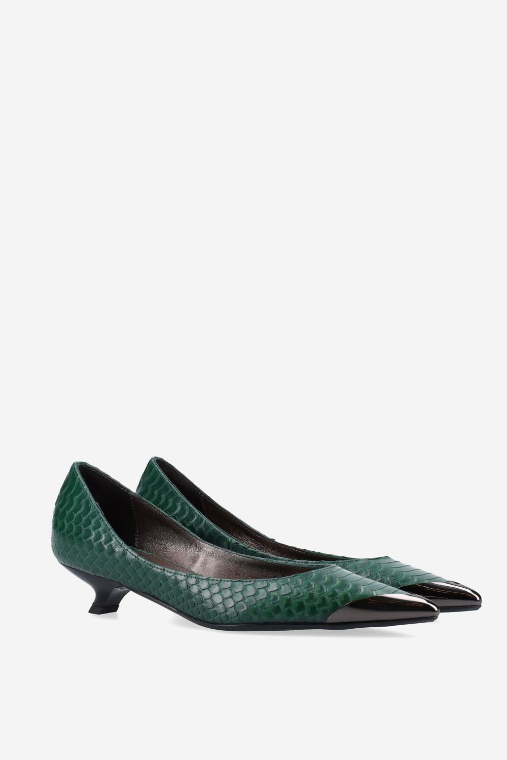 Get me croco leather pumps